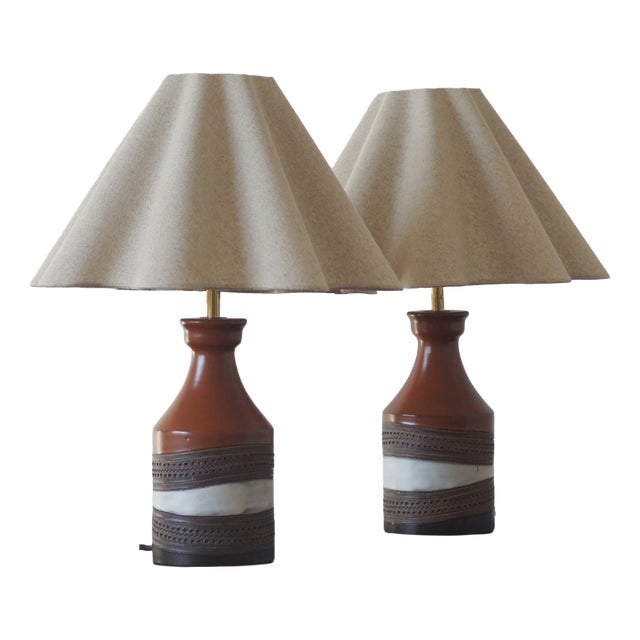 Ceramic Table Lamps from Bitossi Ceramiche, Italy, 1960s, Set of 2 For Sale