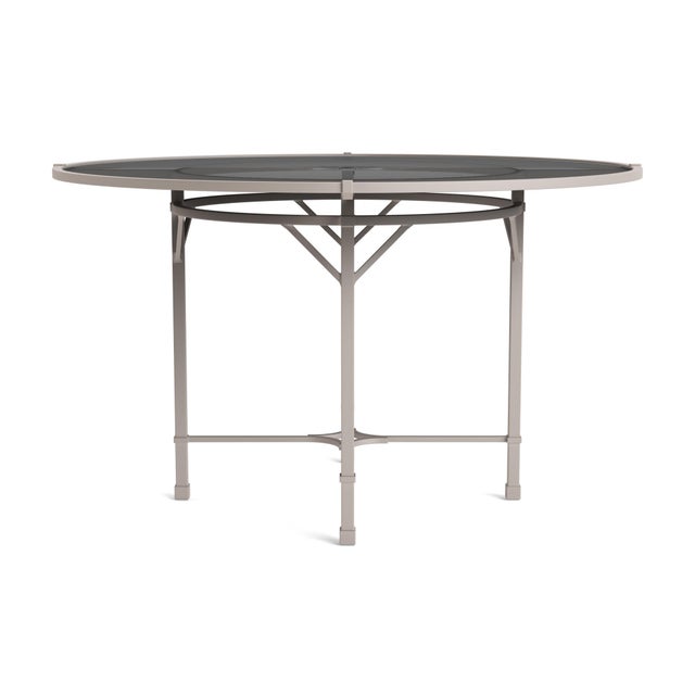 Brown Jordan Brown Jordan Venetian 48" Round Dining Table, Dove frame For Sale - Image 4 of 11