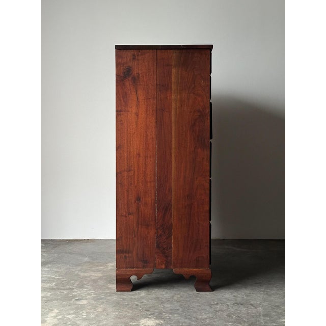 Chippendale-Style Black Walnut Tall Chest of Drawers, 1930s For Sale - Image 17 of 17