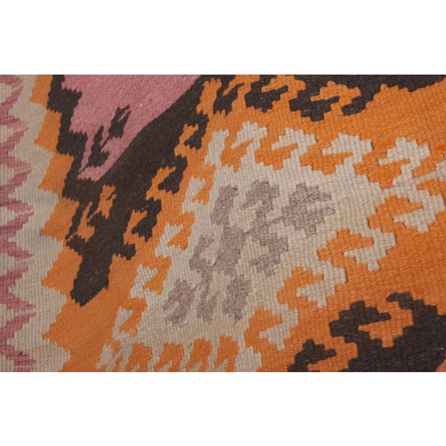 1960s Vintage Turkish Kilim Runner - Stair Kilim 3'3'' X 15' For Sale - Image 4 of 11