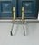English Antique Brass Fireplace Andirons With Iron Log Supports | English Style Turned Finials | 19” Tall For Sale - Image 3 of 8