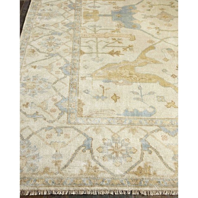 Exquisite Rugs Oushak Hand knotted Wool Ivory/Multi Rug10'x14' Chairish