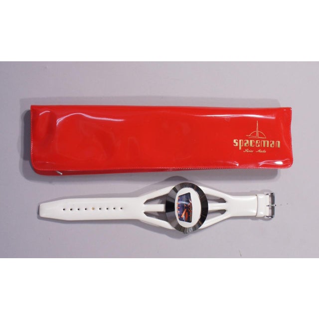 Blue Space Age Wrist Watch by André Le Marquand for Tressa Lux, 1970s, Set of 2 For Sale - Image 8 of 8