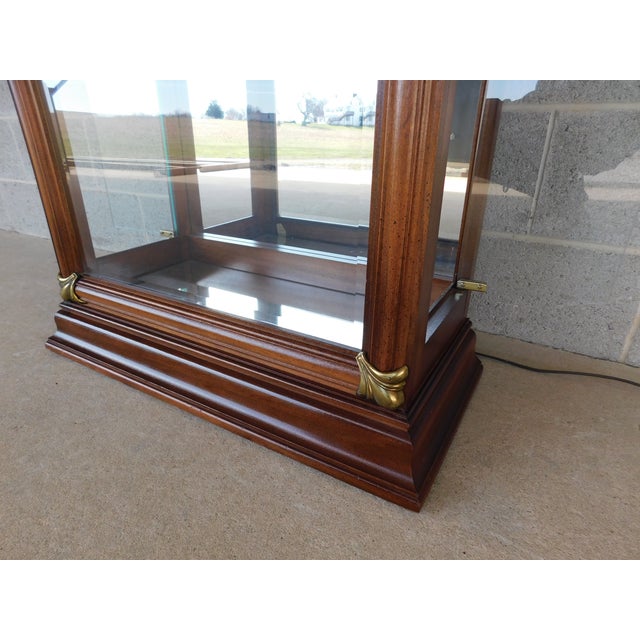 Pulsaski Cherry Curio Lighted Display Cabinet 28"w For Sale - Image 9 of 15