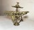 Rare Antique Indian 5 Piece Multi Wick Brass Diyas Oil Burning Table Lamp Ornate For Sale - Image 9 of 12