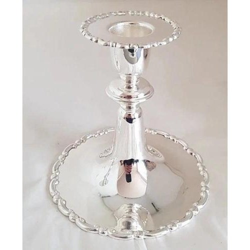Antique Sterling Silver Candlesticks from Elkington & Co., London, 1905, Set of 2 For Sale - Image 3 of 18