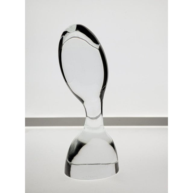 Glass Abstract Bust Sculpture in Transparent Glass by Livio Seguso For Sale - Image 7 of 18