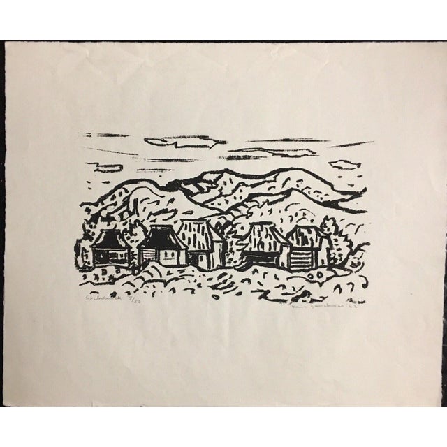 Hans Gassebner, Blaubeuren, Spain, 1963, Print, in Good conditions. Designed 1960 to 1969 This piece is designed in the...