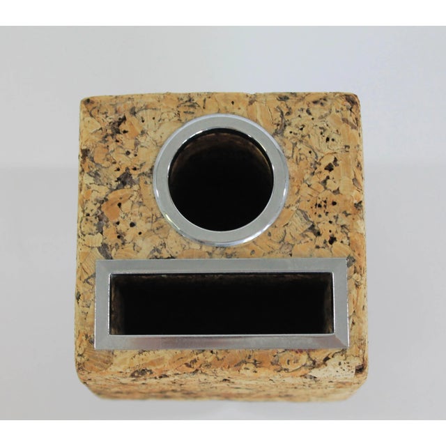 Mid-Century Modern Vintage Park Sherman Swivel Cork Desk Organizer For Sale - Image 3 of 7