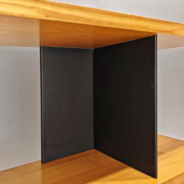 Oak Entrance Console or Bookcase attributed to Charlotte Perriand, 1970s For Sale - Image 17 of 18
