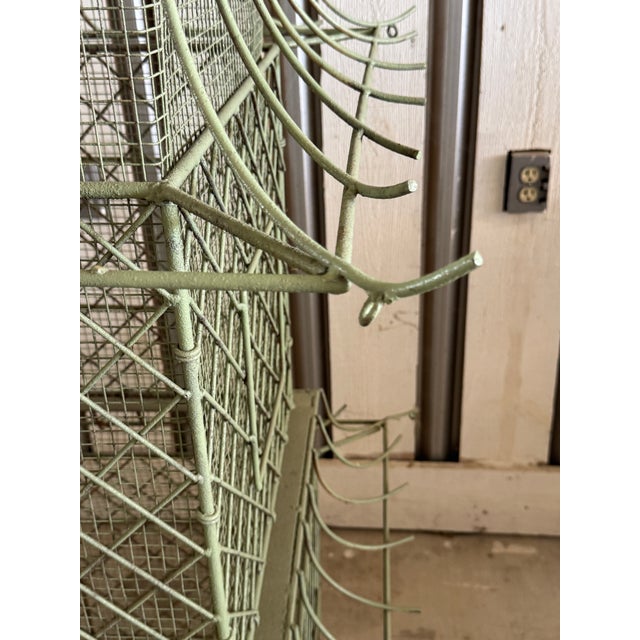 Pair of Monumental Chinoiserie Style Painted Iron Pagoda-Form Birdcages For Sale - Image 9 of 17