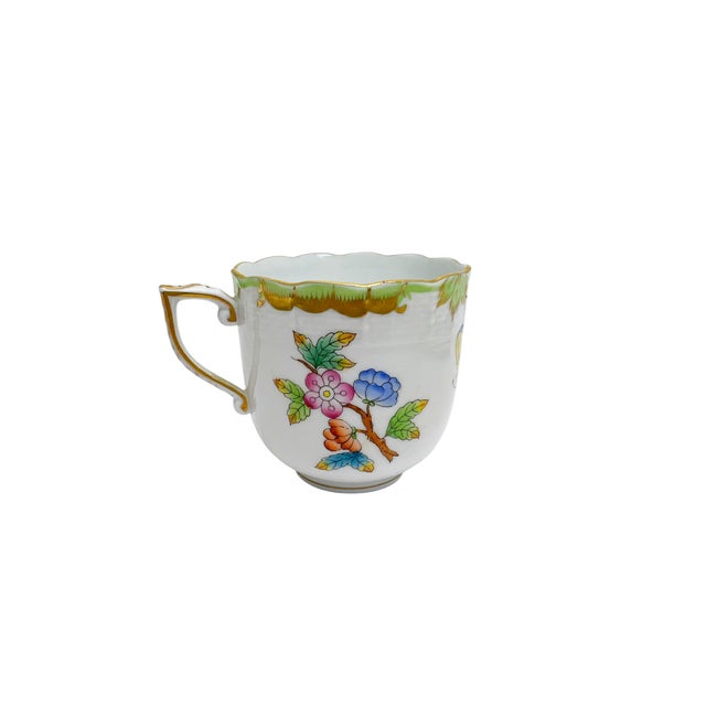 Queen Victoria 707 Cup and Saucer from Herend Hungary, 1960s, Set of 2 For Sale - Image 4 of 11