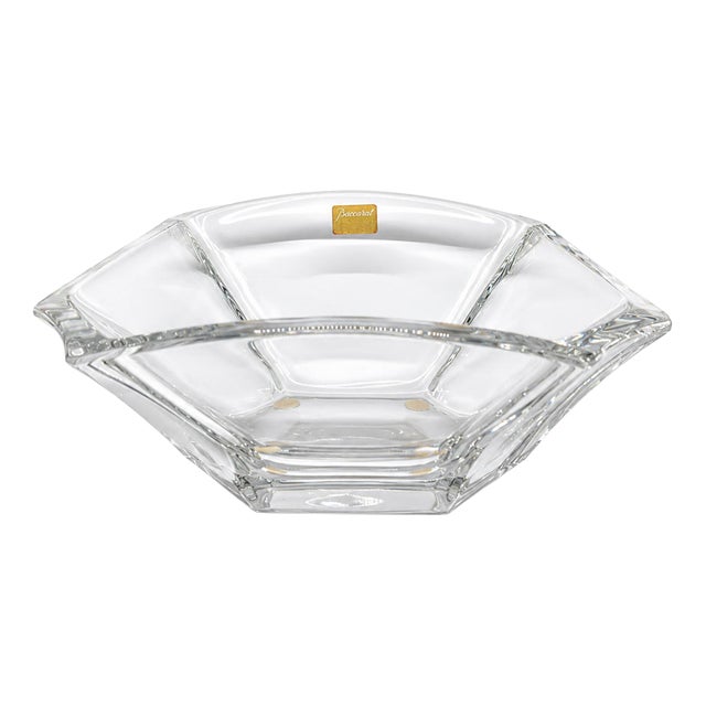 Glass Ginkgo Vide-Poche from Baccarat For Sale