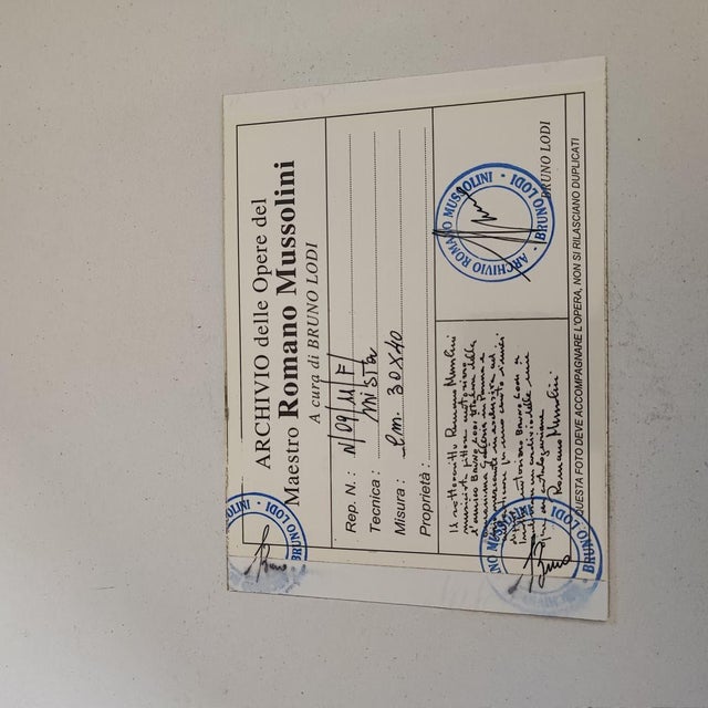 After Romano Mussolini, Mountain Farmhouse with Stable, 2001, Mixed Media For Sale - Image 13 of 14