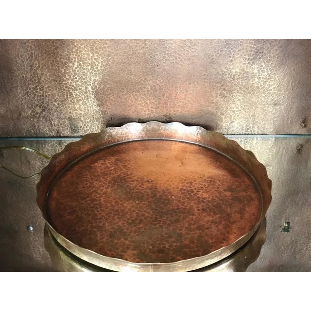 Vintage Wood and Copper Bar Cabinet by Luigi Scremin For Sale - Image 4 of 18