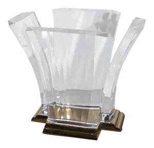 Jeffery Bigelow Acrylic and Bronze Dining Table Base