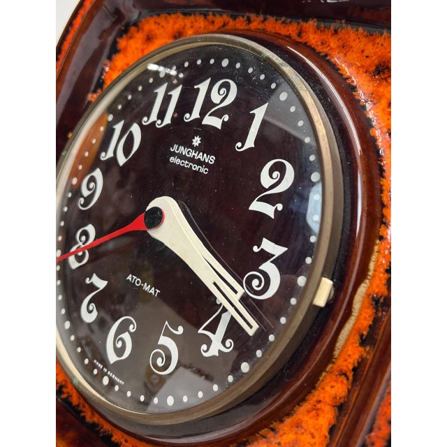 Vintage Ceramic Wall Clock, 1970s For Sale - Image 9 of 15