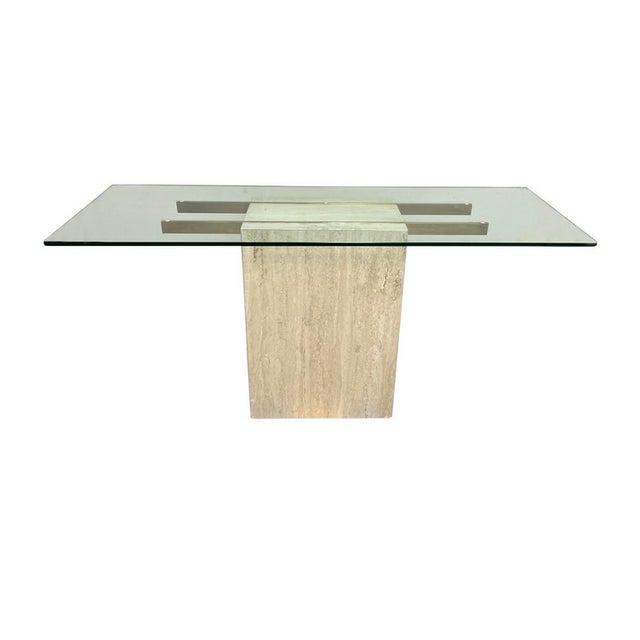Design Plus Gallery presents a Travertine Console Table in the Style of Artedi. The table's design likely dates to the...