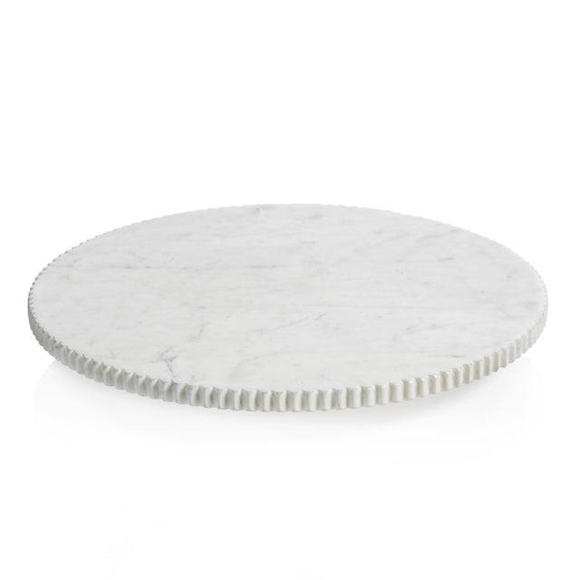 With its cool and natural elegance, our White Marble Lazy Susan lends a stunning presentation. Ideal for offering...
