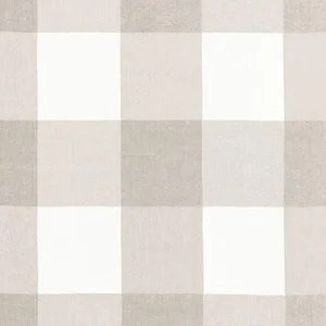 Schumacher Key Largo Check Fabric in Zinc