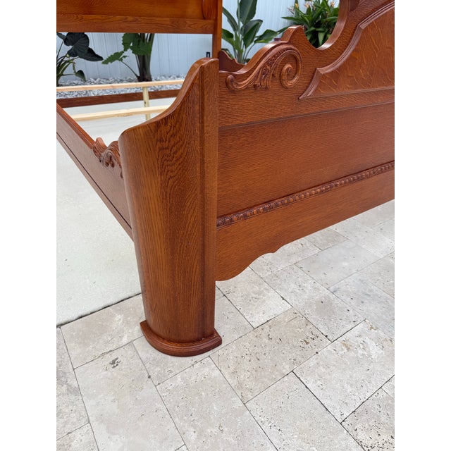 1980s Lexington Furniture Victorian Sampler Mansion Collection Queen Size Bed For Sale - Image 5 of 12