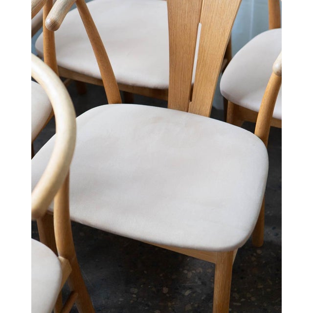 Hans Wegner 1970s Danish Modern Wegner Style Oak Wishbone Dining Chairs - Set of 6 For Sale - Image 4 of 18
