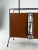 Mid-Century Newspaper Stand in Metal & Teak For Sale - Image 4 of 11