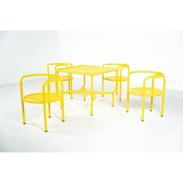 Yellow Locus Solus Outdoor Garden Set by Gae Aulenti for Poltronova, Italy, 1964, Set of 5 For Sale - Image 8 of 14