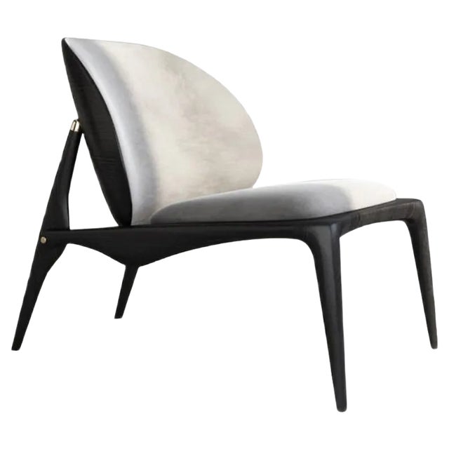 Ash & Leather Lounge Chair by Ben Wu For Sale