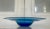 Mid-Century Modern 1960s Large Venetian Italian Cenedese Murano Glass Blue Bowl or Serving Dish For Sale - Image 3 of 9