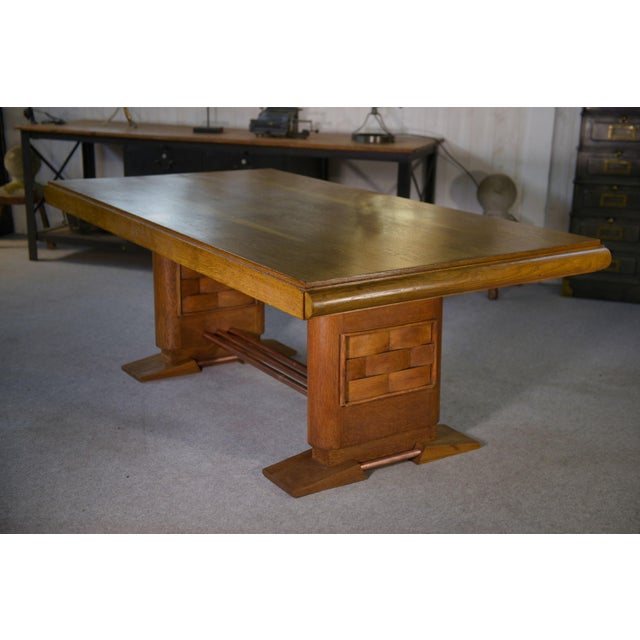 Vintage Oak Table, 1940s For Sale - Image 12 of 13
