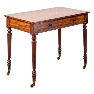 19th Century Regency Mahogany 2-Drawer Writing Desk For Sale