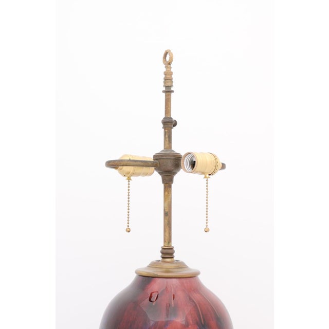 Chinese Early 20th Century Chinese Flambé Porcelain Lamp For Sale - Image 3 of 10