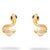 Gold Onyx Eye Serpent Pearl Stud Earrings, A Pair For Sale - Image 8 of 8