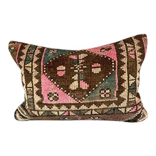16 x 24 Rug Pillow Spice Souk Serenity Turkish Pillow Cushion Cover For Sale