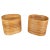 Mid-Century Oval Rattan and Bamboo Basket Plant Holders or Vases, Italy, 1960s, Set of 2 For Sale - Image 13 of 14