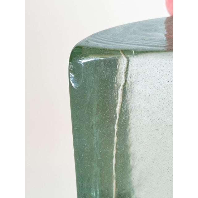 1960s Blenko Half Moon Solid Glass Clear Bookends Designed by Wayne Husted For Sale - Image 12 of 12