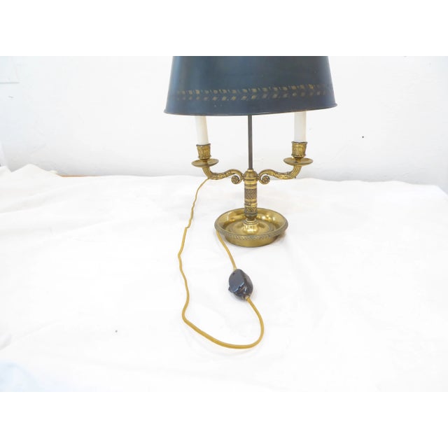 Mid 20th Century Antique French Bronze Bouilotte Lamp For Sale - Image 5 of 5