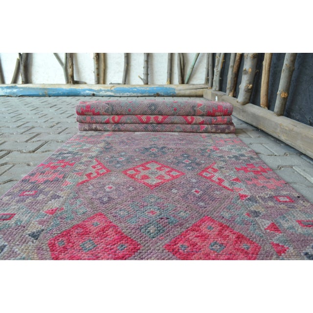 1930s Vintage Turkish Boho Decor Narrow Runner Rug - 2′8″ × 9′1″ For Sale - Image 4 of 11