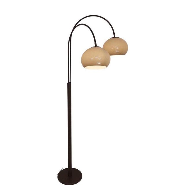 Brown Mid-Century Modern Space Age Dijkstra Floor Lamp with Two Shades For Sale - Image 8 of 8