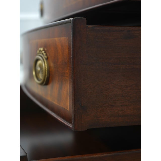 2020s Theodore Alexander Bow Front Mahogany Chest For Sale - Image 5 of 18