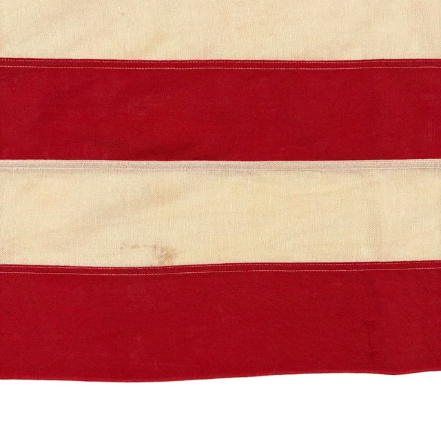Large Vintage Cotton American Flag With 48 Sewn Stars For Sale - Image 4 of 7