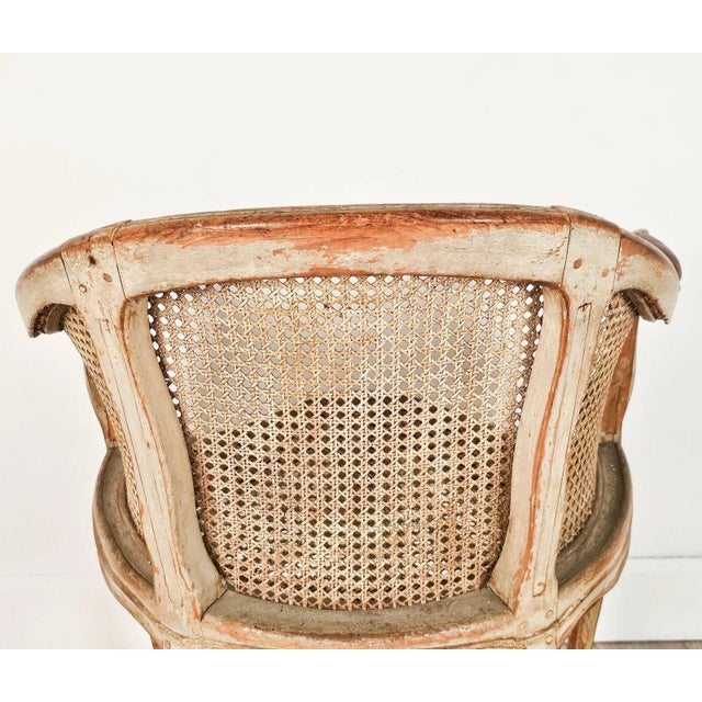 Louis XV Part Painted and Caned Desk Chair For Sale - Image 12 of 12