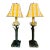 Vintage Tole Floral Lamps, a Pair For Sale