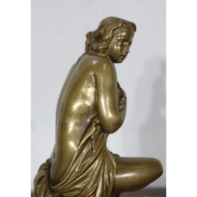 A. Carrier-Belleuse, Female Bather, Mid-19th Century, Bronze For Sale - Image 16 of 18
