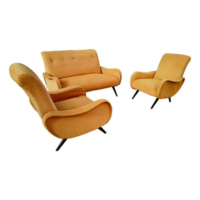 Textile Sofa and Armchairs, 1960s, Set of 3 For Sale - Image 7 of 9