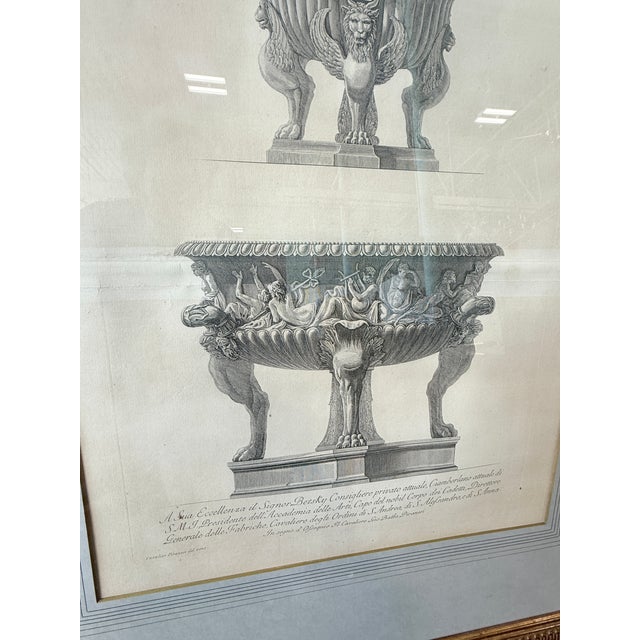 Antique Giovanni Battista Piranesi Italian Pair of Roman Antiquities Engravings For Sale - Image 10 of 12