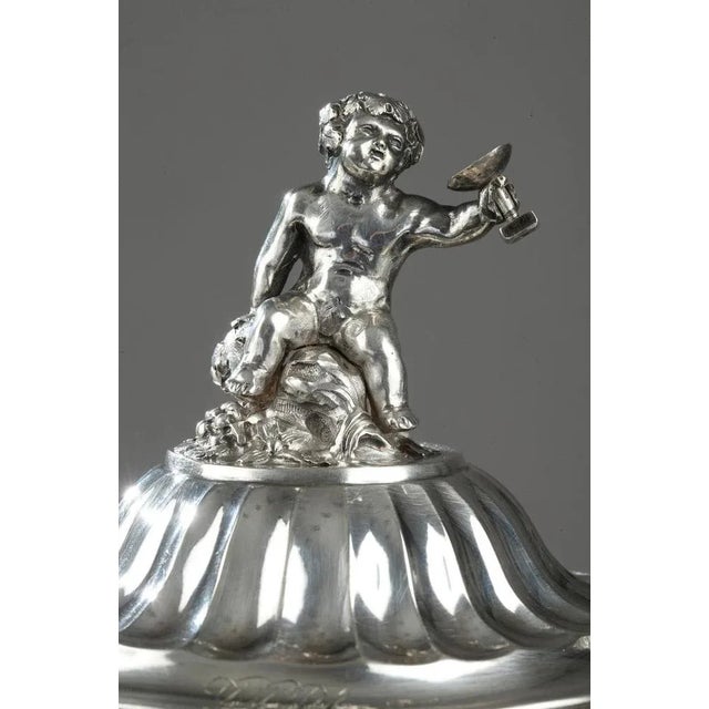 19th Century Silver and Cut Crystal Candy Dish For Sale - Image 5 of 9