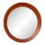 Ethan Allen Avenue Collection Round Cherry Wood Beveled Wall Mirror Console For Sale