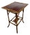 19Th. C. Tortoiseshell Bamboo Table With Red Tooled Leather Top For Sale